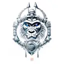 armor saza gemini zodiac warrios tattoo design idea