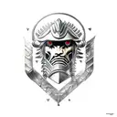 armor saza gemini zodiac warrios tattoo design idea