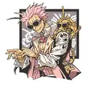 Donquixote Doflamingo mainly his coat, glasses and symbol  tattoo design idea