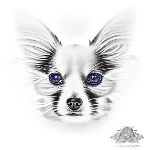 papillon tattoo design idea