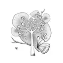 baobab butterfly tattoo design idea