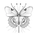 baobab butterfly tattoo design idea