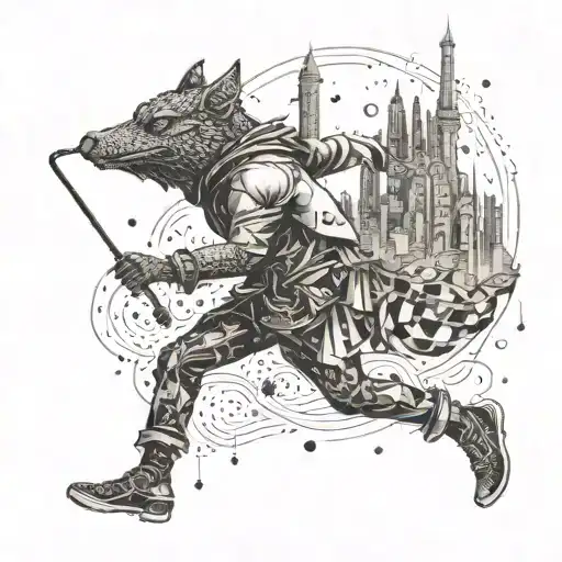 Create a tattoo inspired by the album cover art of a Dance Gavin Dance album tattoo design idea