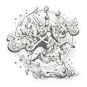 Design a tattoo that captures the essence of a Dance Gavin Dance concert experience tattoo design idea