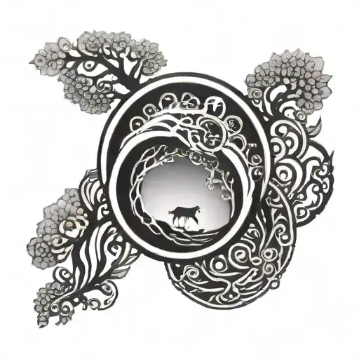 enso circle of life tattoo design idea