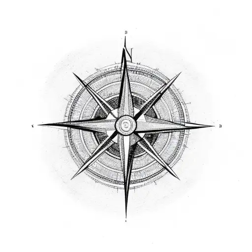 willow tree in the center of a compass tattoo design idea