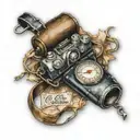 luggage tag that says "call me if you get lost"  tattoo design idea