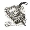 luggage tag with "call me if you get lost"  tattoo design idea