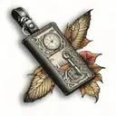 luggage tag with "call me if you get lost"  tattoo design idea