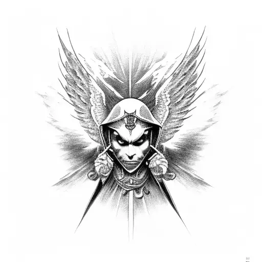 Azrael Angel tattoo design idea