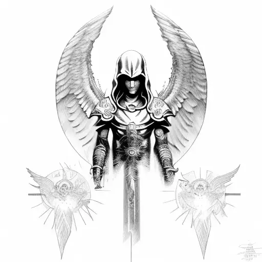 Azrael archangel of souls tattoo design idea
