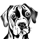 Dog Breed: Boxer, Floppy Ears, Droopy Jaws, 8/31/12-1/23/21, RIP tattoo design idea