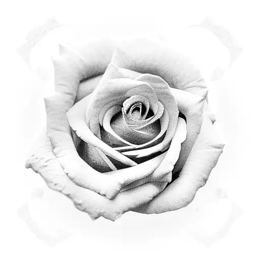 rose with broken hearts tattoo design idea
