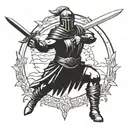 gladiator with sword tattoo design idea