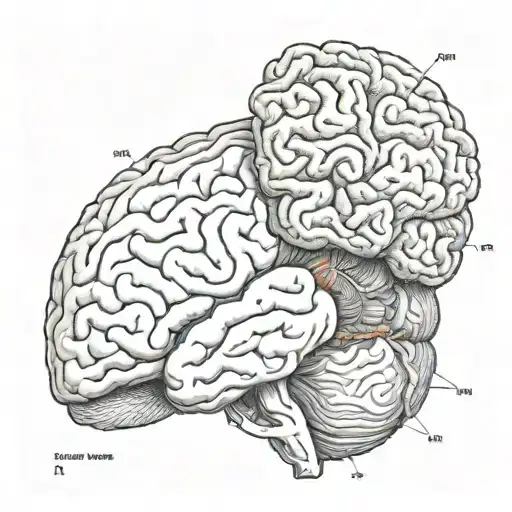 menengioma brain tumore in a brain made tattoo design idea