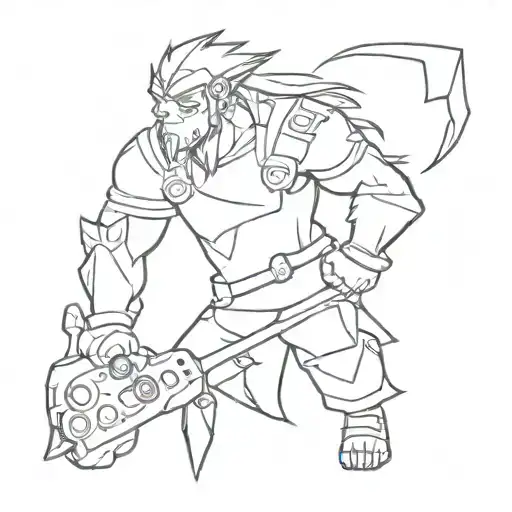 gamer dota2 player tattoo design idea