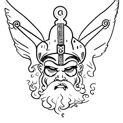 símbolo Poseidon, Atena, ades, ares, Afrodite, Hefesto e zeus tattoo design idea
