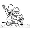 bart dos Simpsons  tattoo design idea
