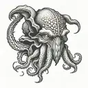 cthulhu head tattoo design idea