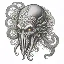 cthulhu head tattoo design idea