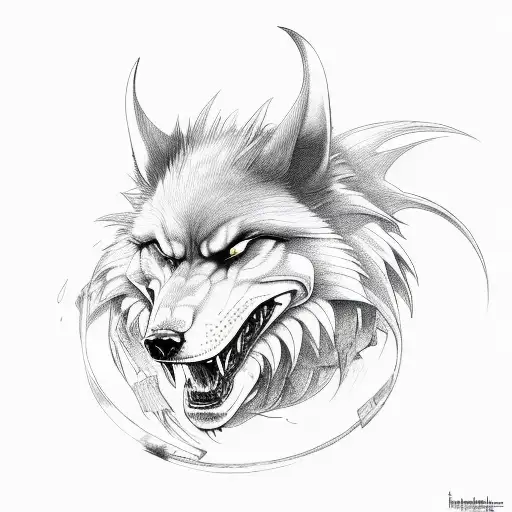 fenrir breaking his chains tattoo design idea