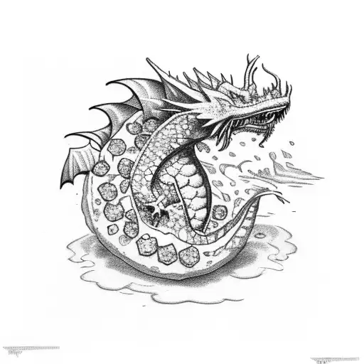 pizza dragon tattoo design idea