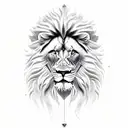 Lion gladiator  tattoo design idea