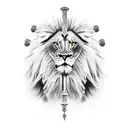 Lion gladiator  tattoo design idea