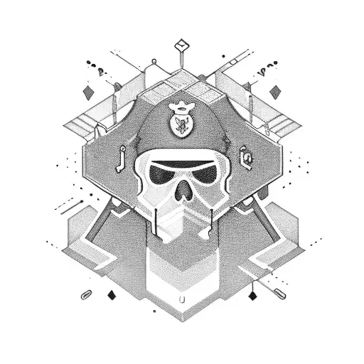 army officer, computer hacker symbol tattoo design idea