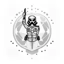 army officer, computer hacker symbol tattoo design idea