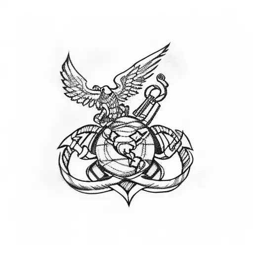 USMC, pilot, Indian  tattoo design idea