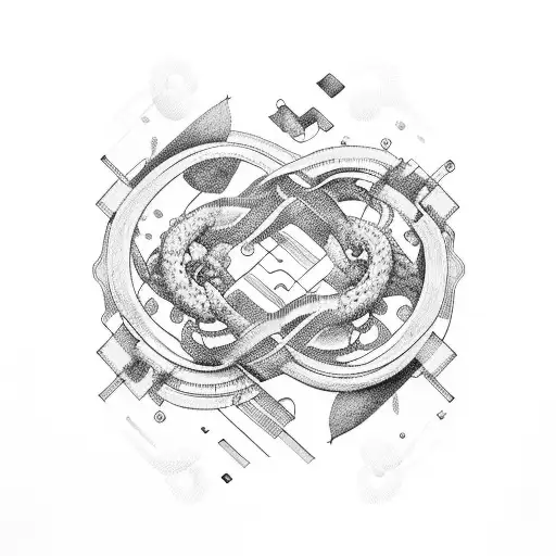 infinity loop, forst, family, music tattoo design idea