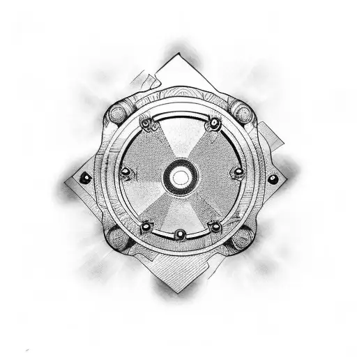 brass knuckles gun tattoo design idea