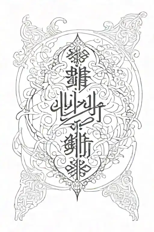 Arabic saying  "There is no despair with life, and no life with despair."  tattoo design idea