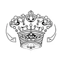 Create a minimalist tattoo of a crown, representing the rapper's reign over the music industry tattoo design idea