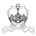 Create a minimalist tattoo of a crown, representing the rapper's reign over the music industry tattoo design idea