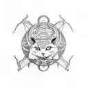 sushi and joint tattoo design idea