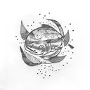 sushi and joint tattoo design idea