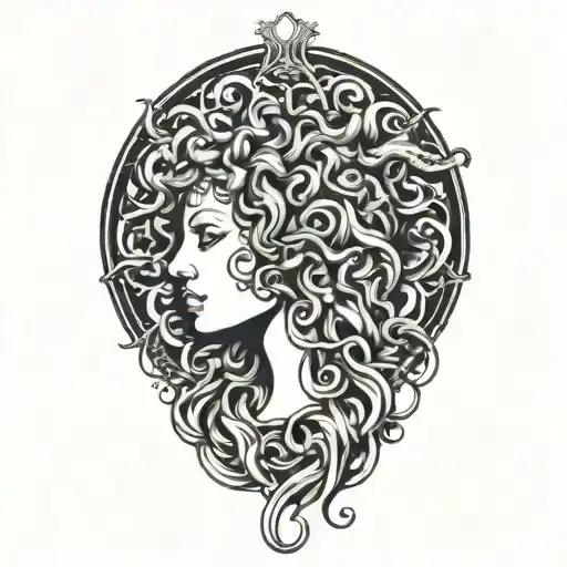 sexy medusa head tattoo design idea
