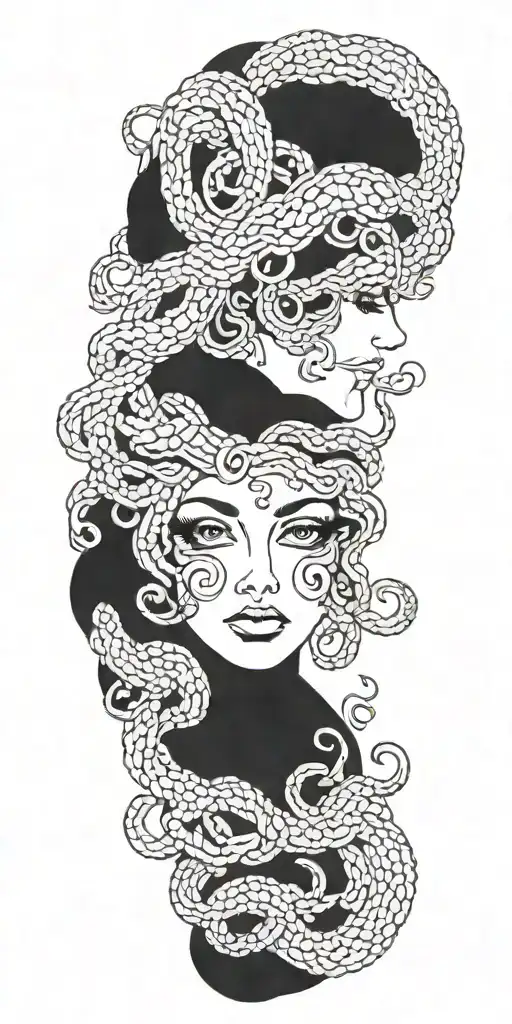 sexy medusa head tattoo design idea