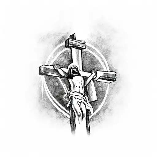crucifixion of jesus tattoo design idea