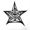 pentagram  tattoo design idea