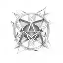 pentagram  tattoo design idea