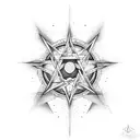 pentagram  tattoo design idea