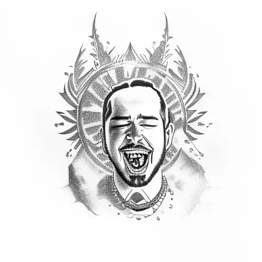 post malone tattoo design idea