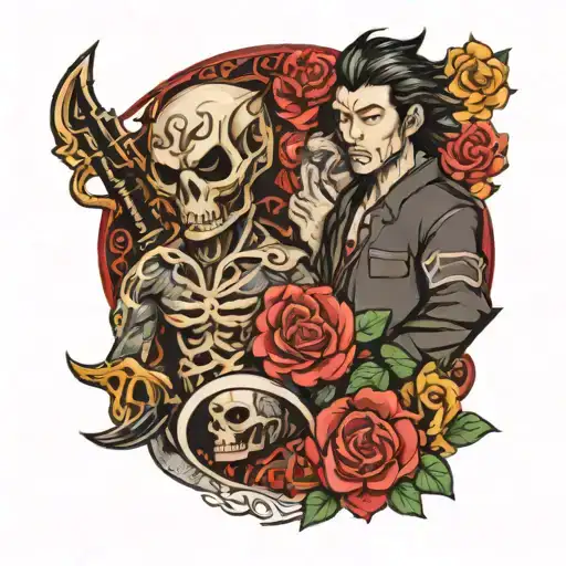 the name mic and Aizawa together tattoo design idea