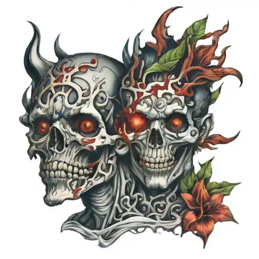 hate greed and lust  tattoo design idea