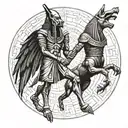 Thoth and Anubis  tattoo design idea