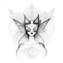 fairy abstract tattoo design idea