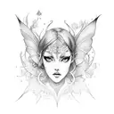 fairy abstract tattoo design idea